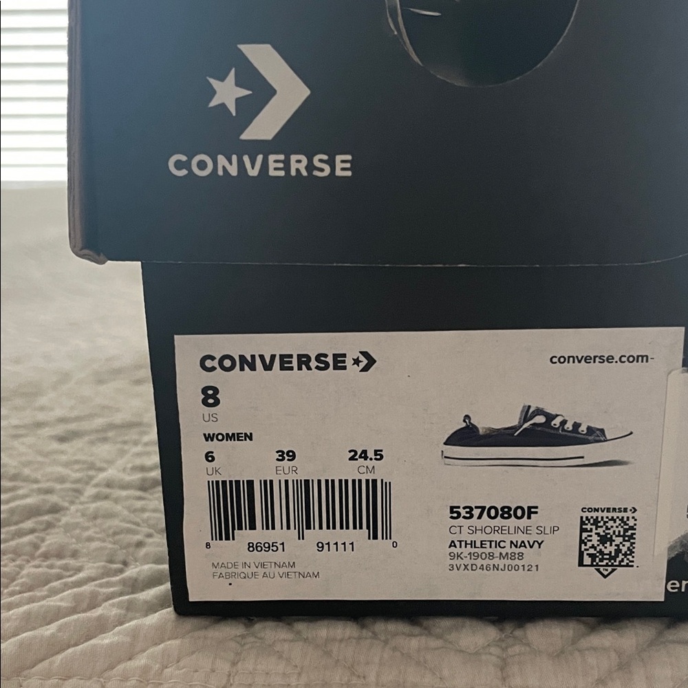 Converse Navy and White Athletic Shoes - Picture 2 of 2
